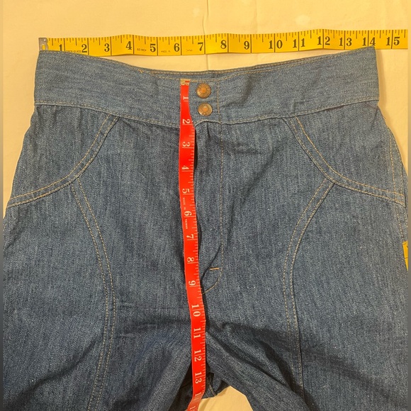 Vintage 70s Denim Wide Leg High Waisted Culottes Small - Picture 9 of 11
